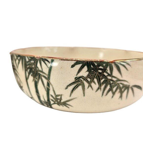Vintage Japanese Hand-Painted Ceramic Bowls With Floral Landscape Designs je189 - Picture 11 of 16
